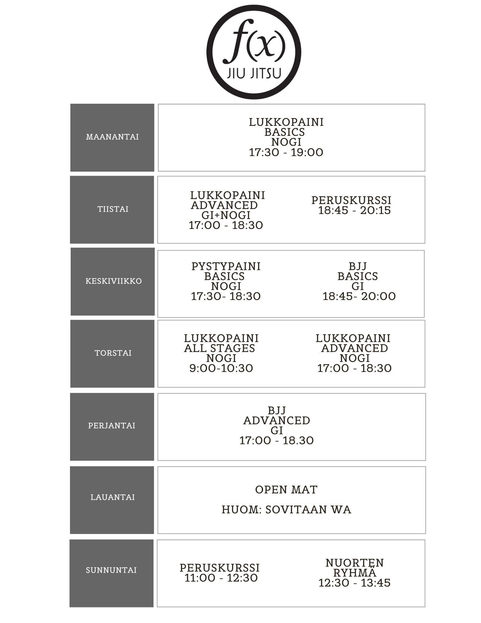 Four period class schedule timetable(4)