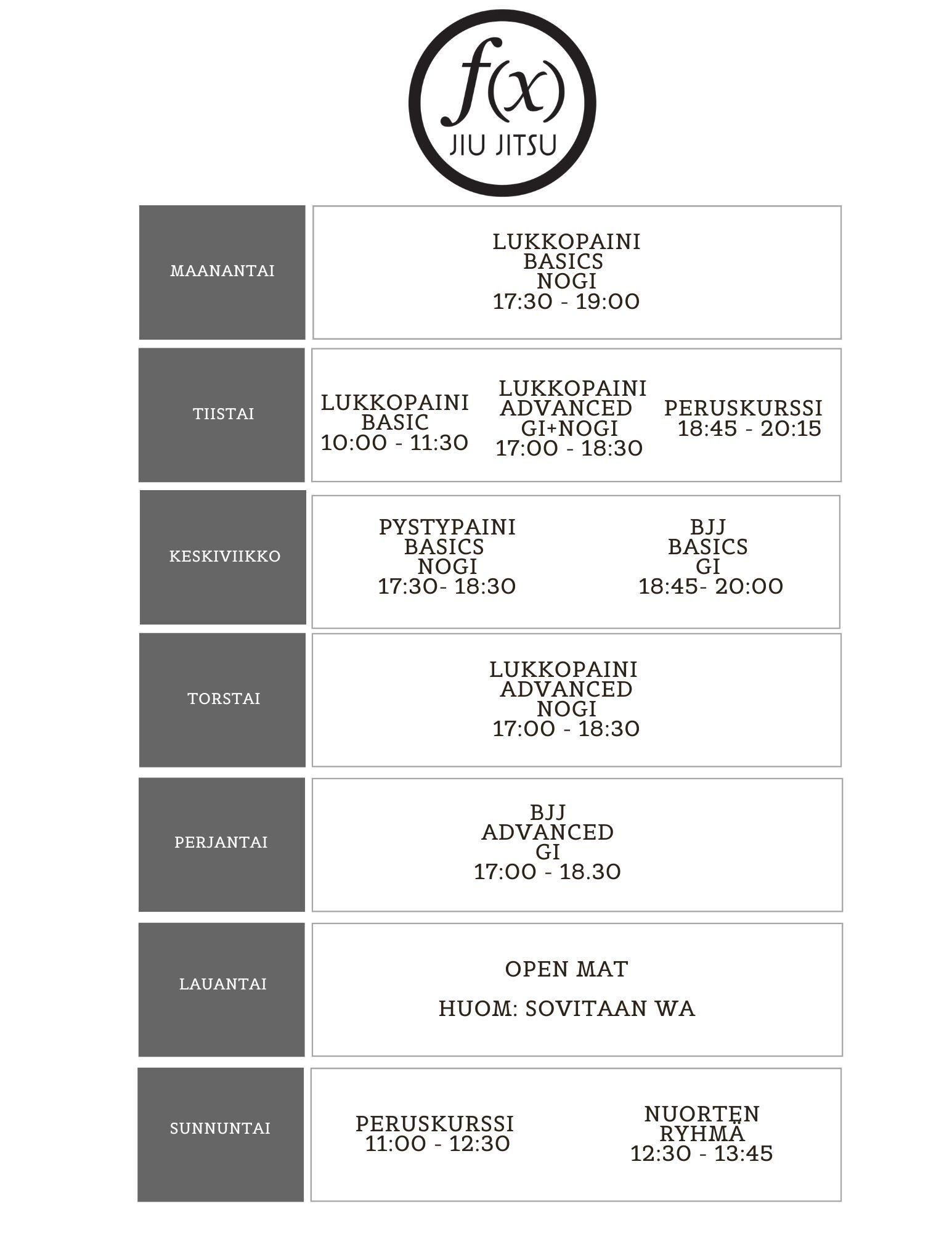 Four period class schedule timetable(6)